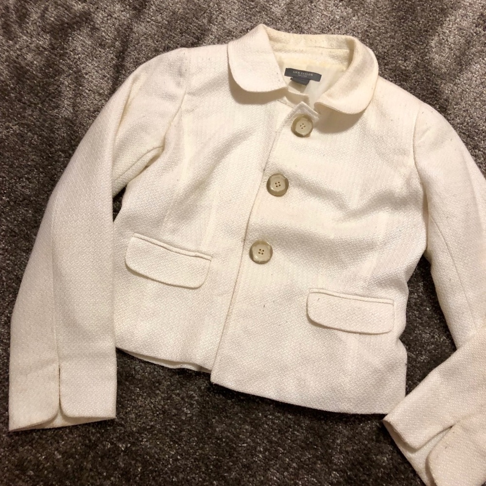 Ann Taylor 0p blazer white